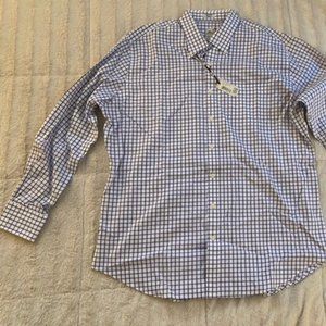 Peter Millar XL Purple Checkered Shirt (New, Never Worn, With Tags)